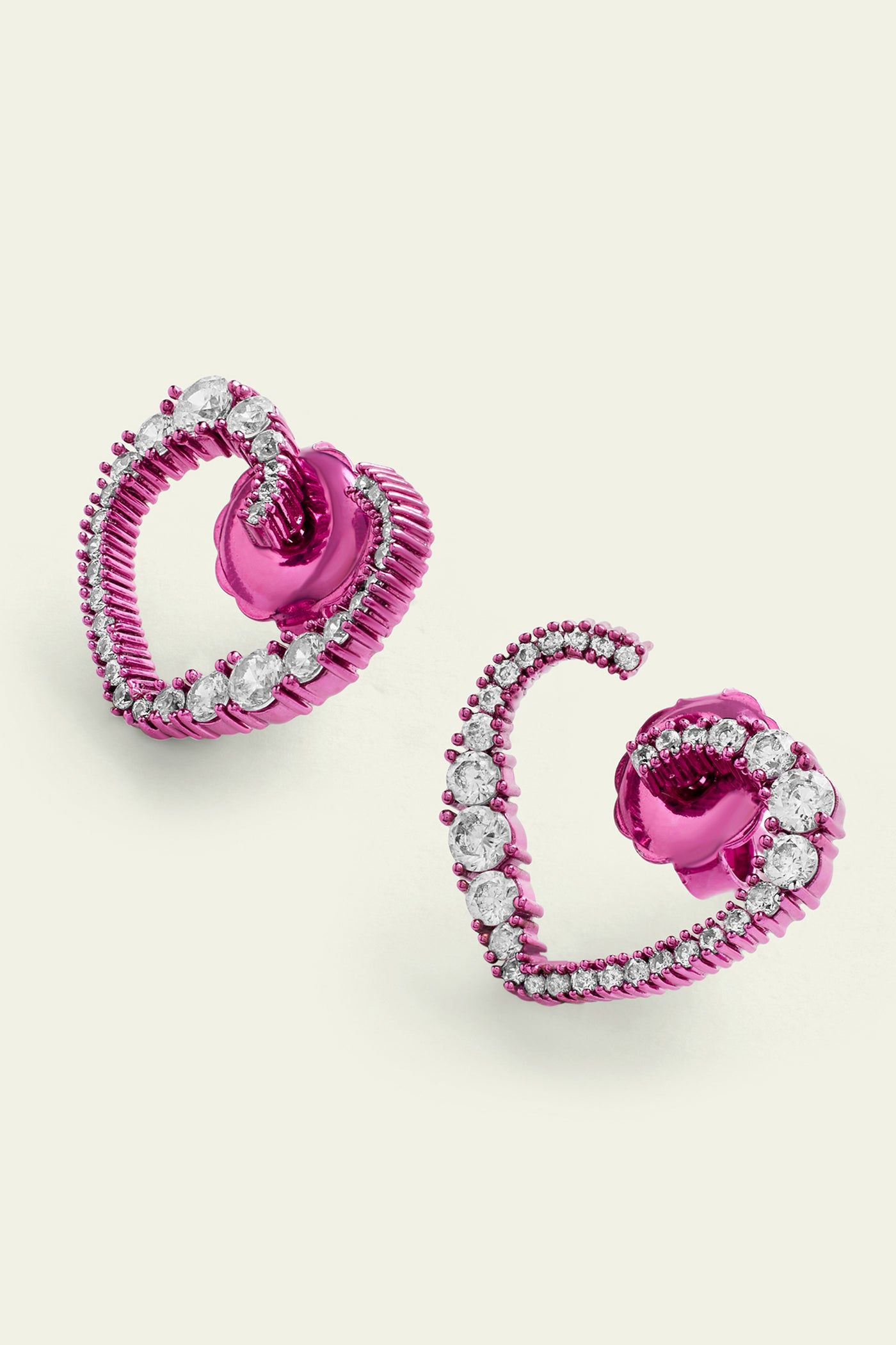 Isharaya Mini Pink Heart Studs Earrings indian designer wear online shopping melange singapore