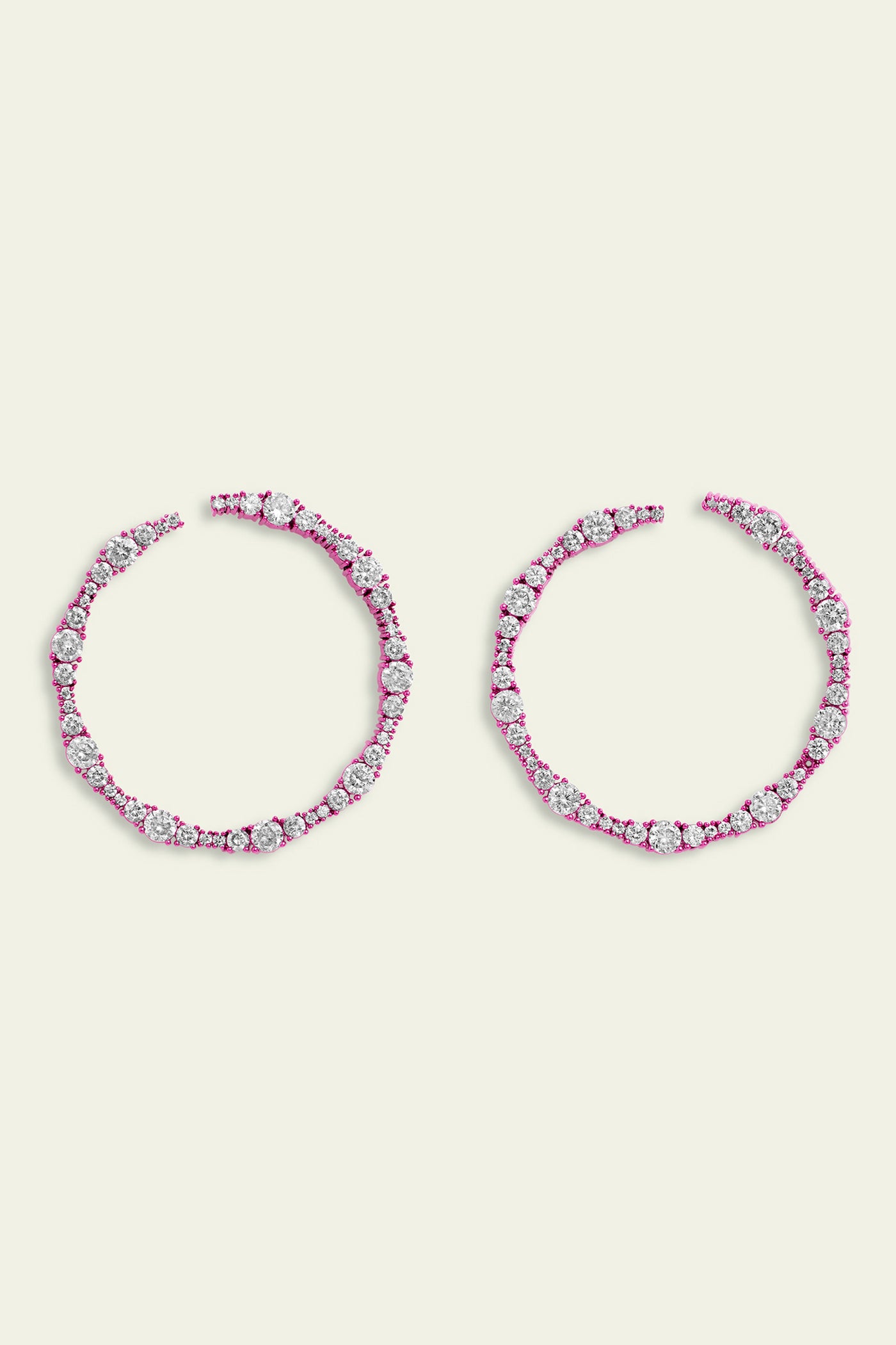 Isharaya Pink Circle Studs indian designer wear online shopping melange singapore