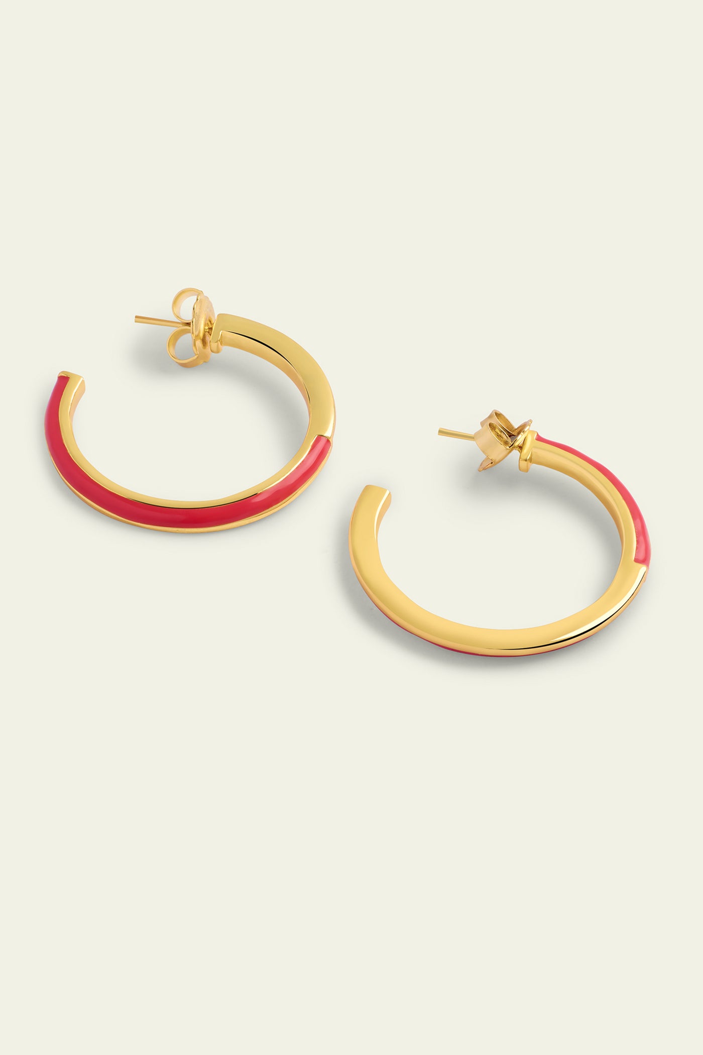 Isharaya Pink Enamel Hoops indian designer wear online shopping melange singapore