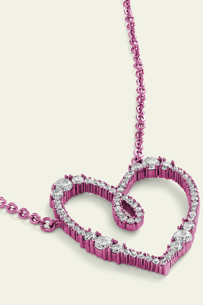 Isharaya Pink Heart Pendant indian designer wear online shopping melange singapore