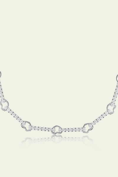Isharaya Silver Link Necklace indian designer wear online shopping melange singapore
