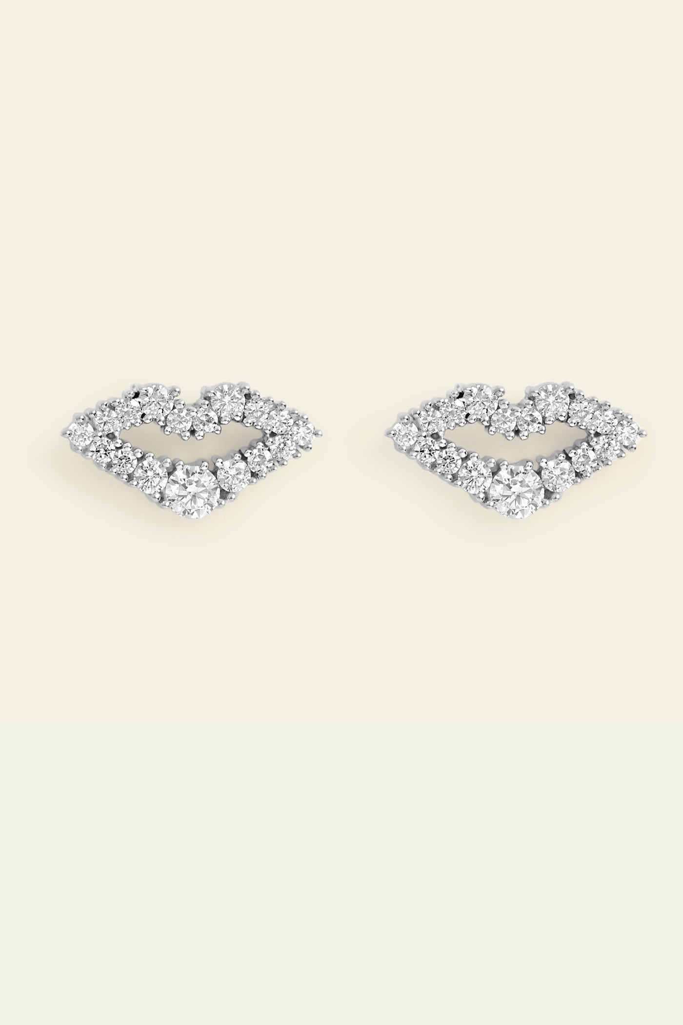 Isharaya Silver Lips Studs indian designer wear online shopping melange singapore