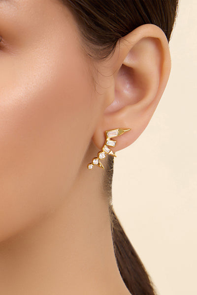 Isharaya Spiked Rock Studs indian designer wear online shopping melange singapore