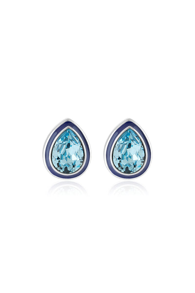 Isharya Aquamarine Bold Bling Earrings In 18Kt Gold Plated indian designer wear online shopping melange singapore