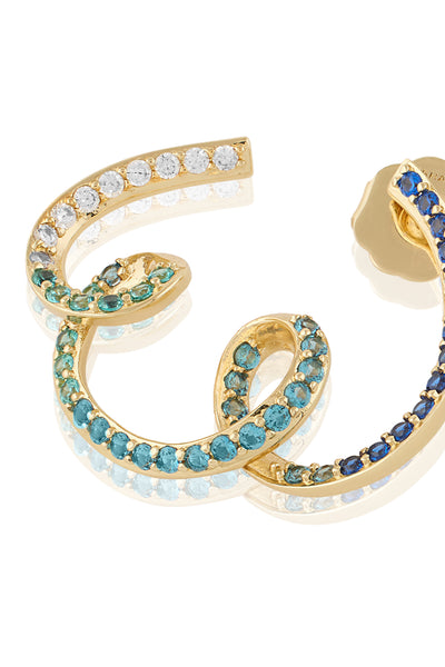 Isharya Azure Reverie Earrings 18Kt Gold Plated indian designer wear online shopping melange singapore