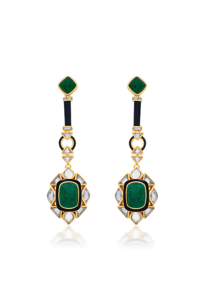 Isharya Begum Haute Evergreen Drop Earrings jewellery indian designer wear online shopping melange singapore