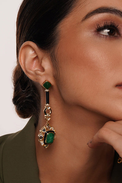 Isharya Begum Haute Evergreen Drop Earrings jewellery indian designer wear online shopping melange singapore