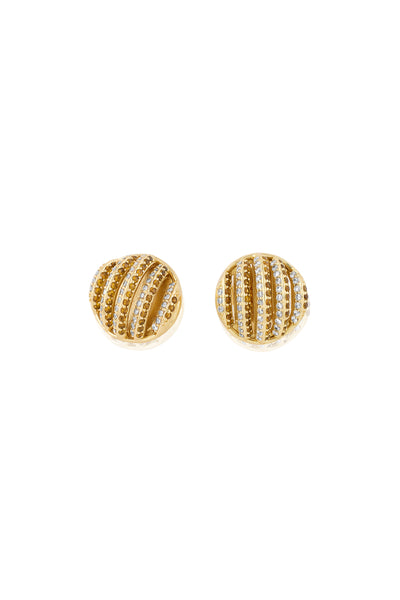 Isharya Bling Button Studs 18Kt Gold Plated indian designer wear online shopping melange singapore