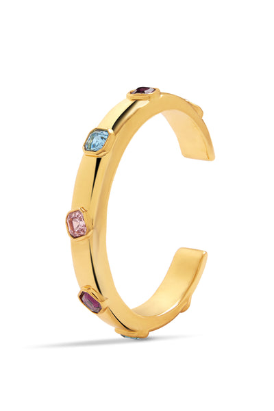 Isharya Crystal Charms Cuff In 18kt Gold Plated indian designer wear online shopping melange singapore