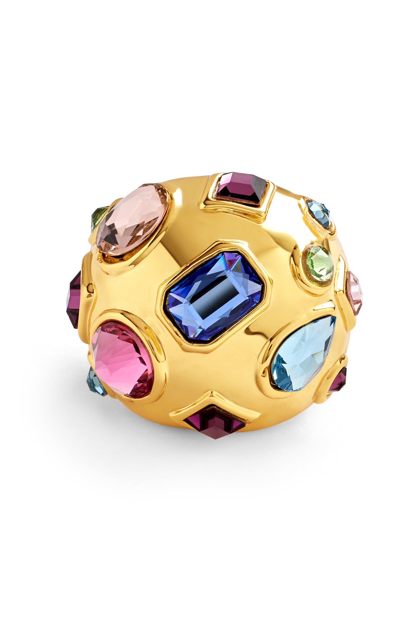 Isharya Crystal Statement Ring In 18kt Gold Plated indian designer wear online shopping melange singapore