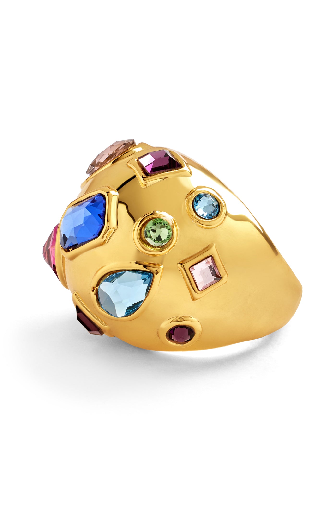 Isharya Crystal Statement Ring In 18kt Gold Plated indian designer wear online shopping melange singapore