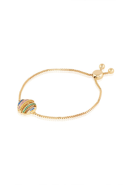 Isharya Disco Ball Bolo Bracelet 18Kt Gold Plated indian designer wear online shopping melange singapore
