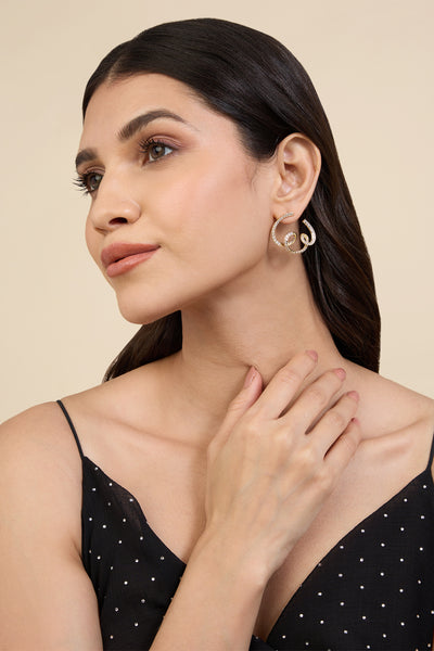 Isharya Disco Reverie Earrings 18Kt Gold Plated indian designer wear online shopping melange singapore