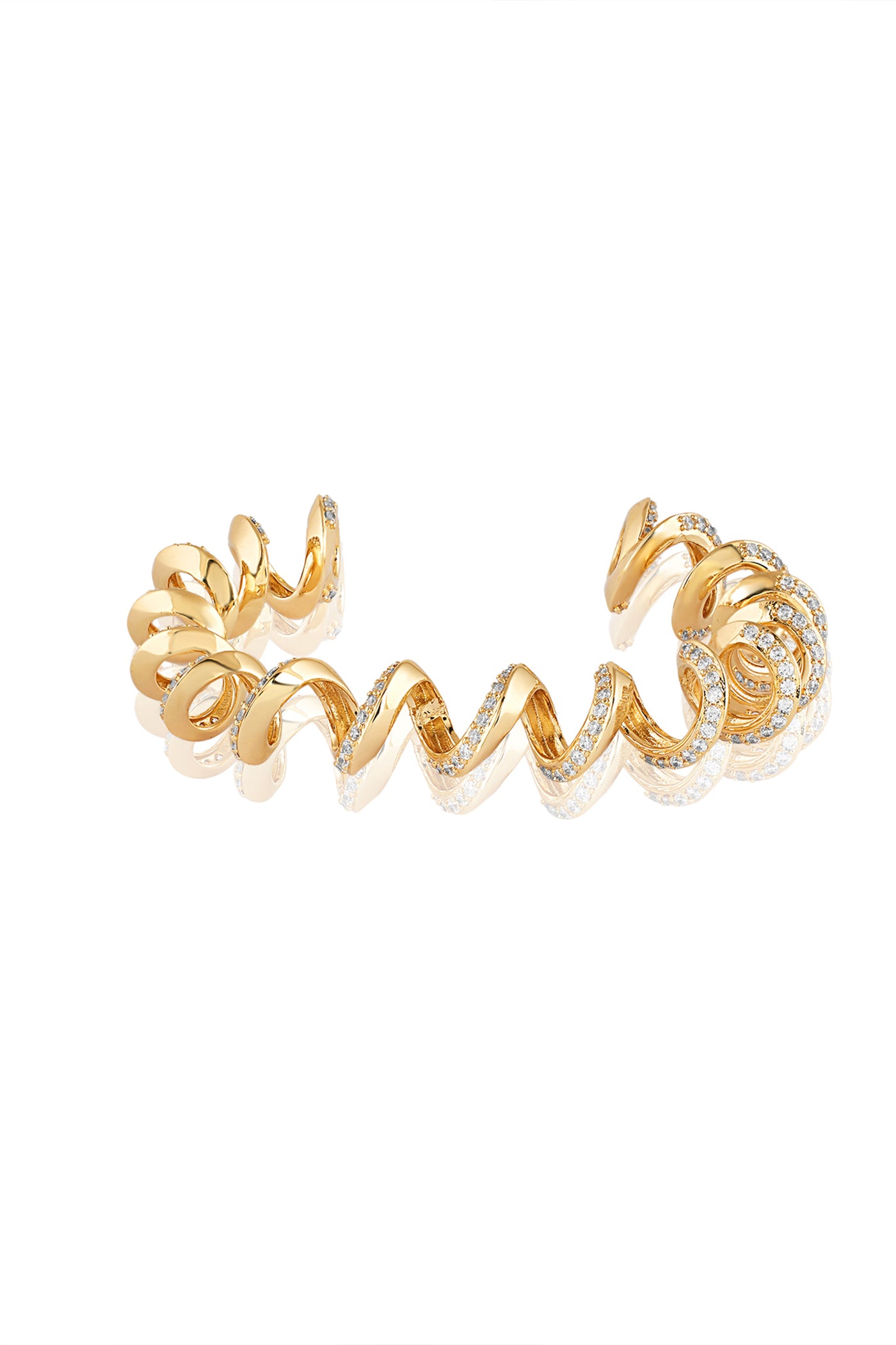 Isharya Disco Spiral Cuff Bracelet 18Kt Gold Plated indian designer wear online shopping melange singapore