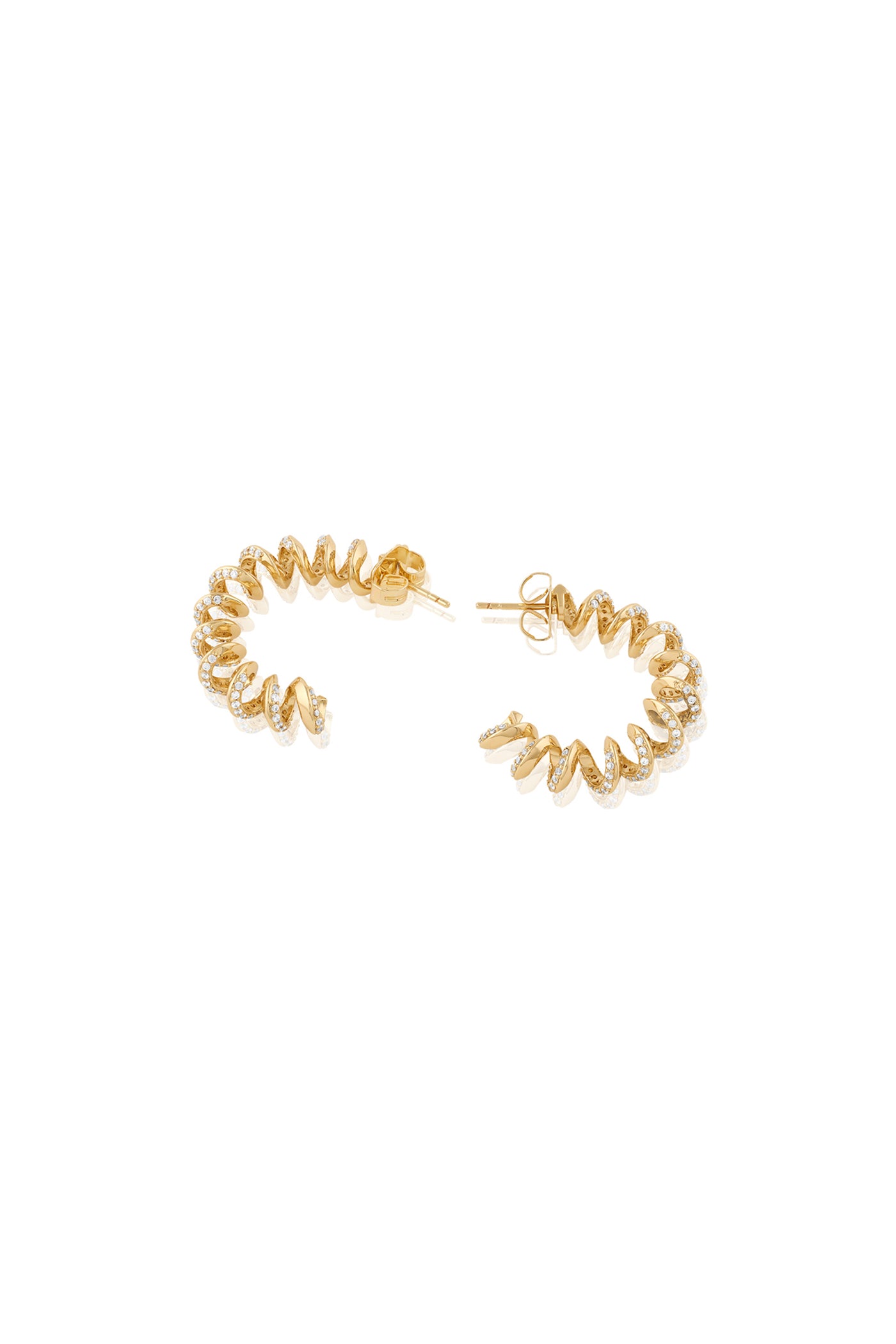 Isharya Disco Spiral Hoops 18Kt Gold Plated indian designer wear online shopping melange singapore