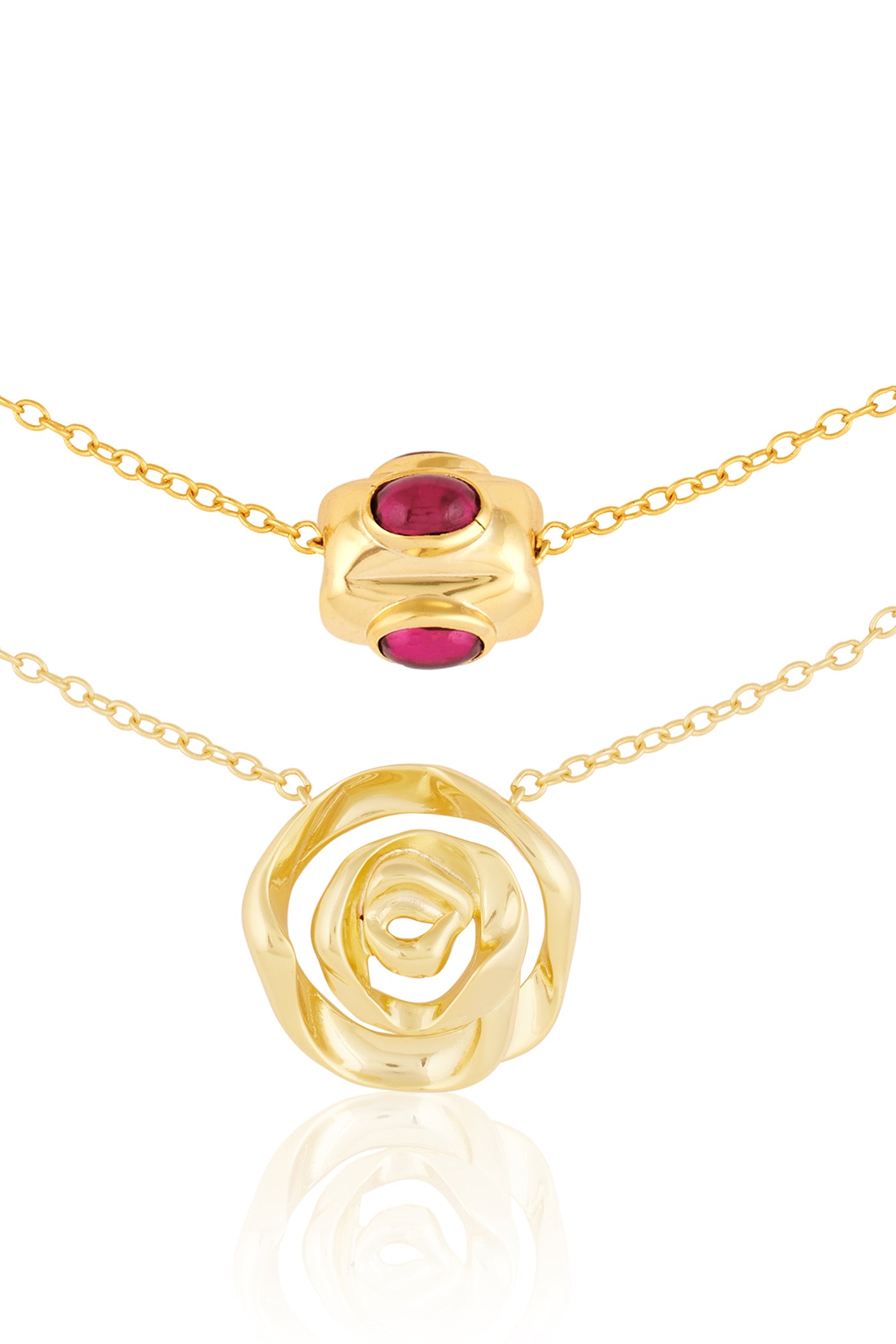 Isharya Double Rosé Layered Necklace indian designer wear online shopping melange singapore