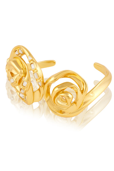 Isharya Double Rosé Statement Cuff indian designer wear online shopping melange singapore