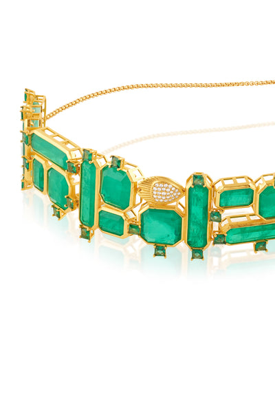 Isharya Emerald Dreams Choker indian designer wear online shopping melange singapore