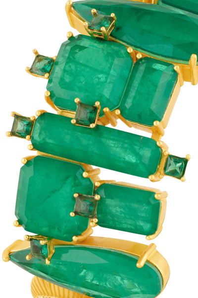 Isharya Emerald Dreams Statement Cuff indian designer wear online shopping melange singapore