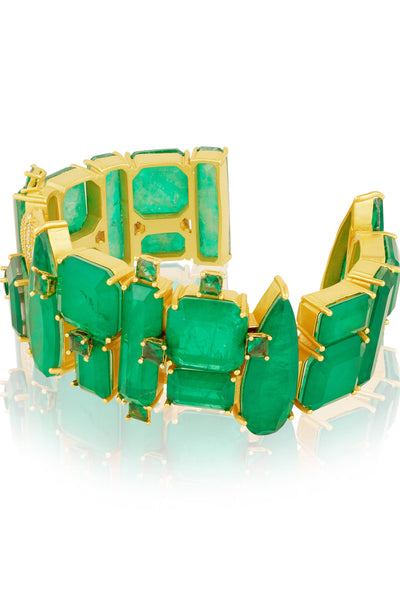 Isharya Emerald Dreams Statement Cuff indian designer wear online shopping melange singapore