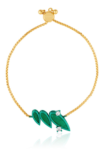 Isharya Emerald Flame Bolo Bracelet indian designer wear online shopping melange singapore