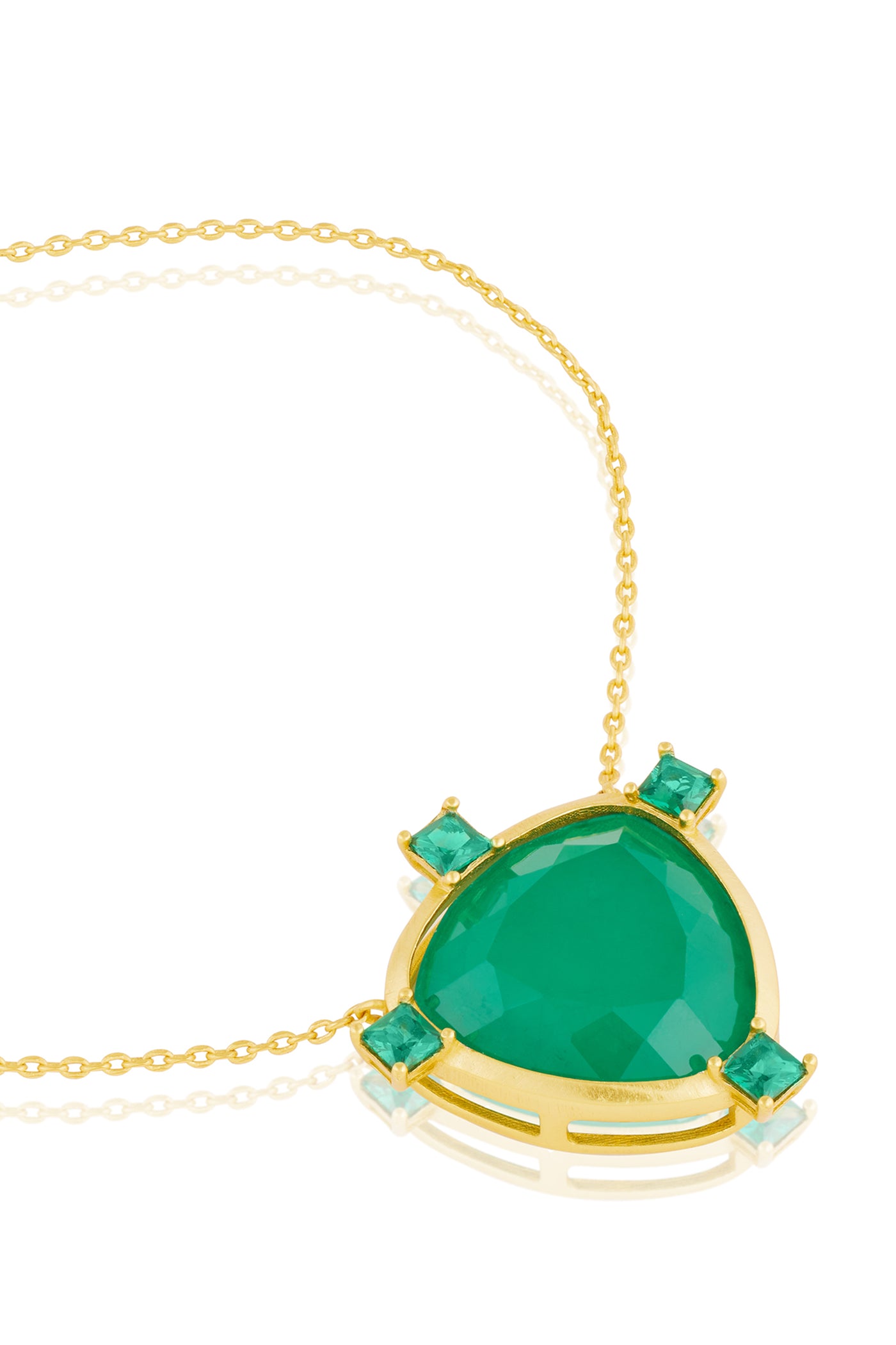 Isharya Emerald Mirros Layered Necklace indian designer wear online shopping melange singapore