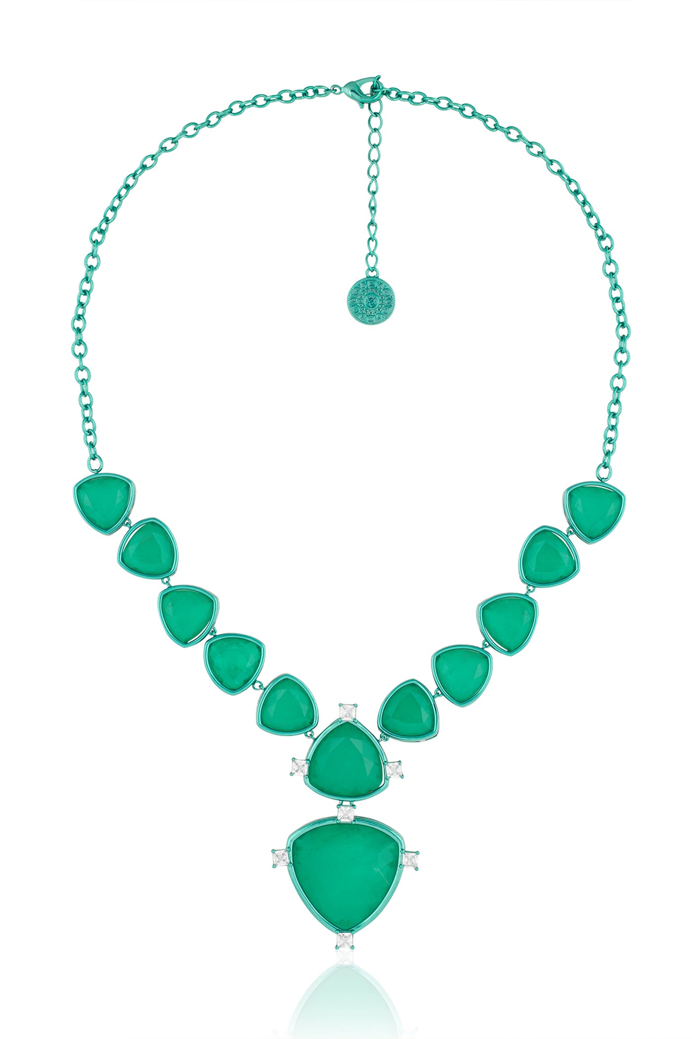 Isharya Emerald Regale Collar Necklace indian designer wear online shopping melange singapore