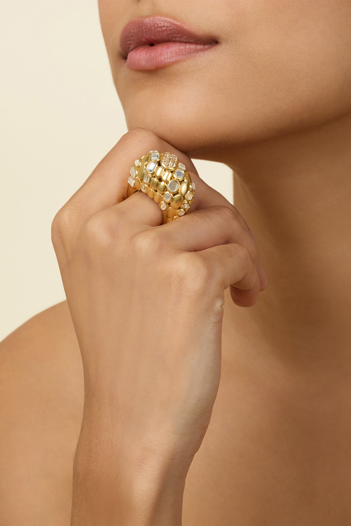 Isharya Festive Bombe Cocktail Ring indian designer wear online shopping melange singapore