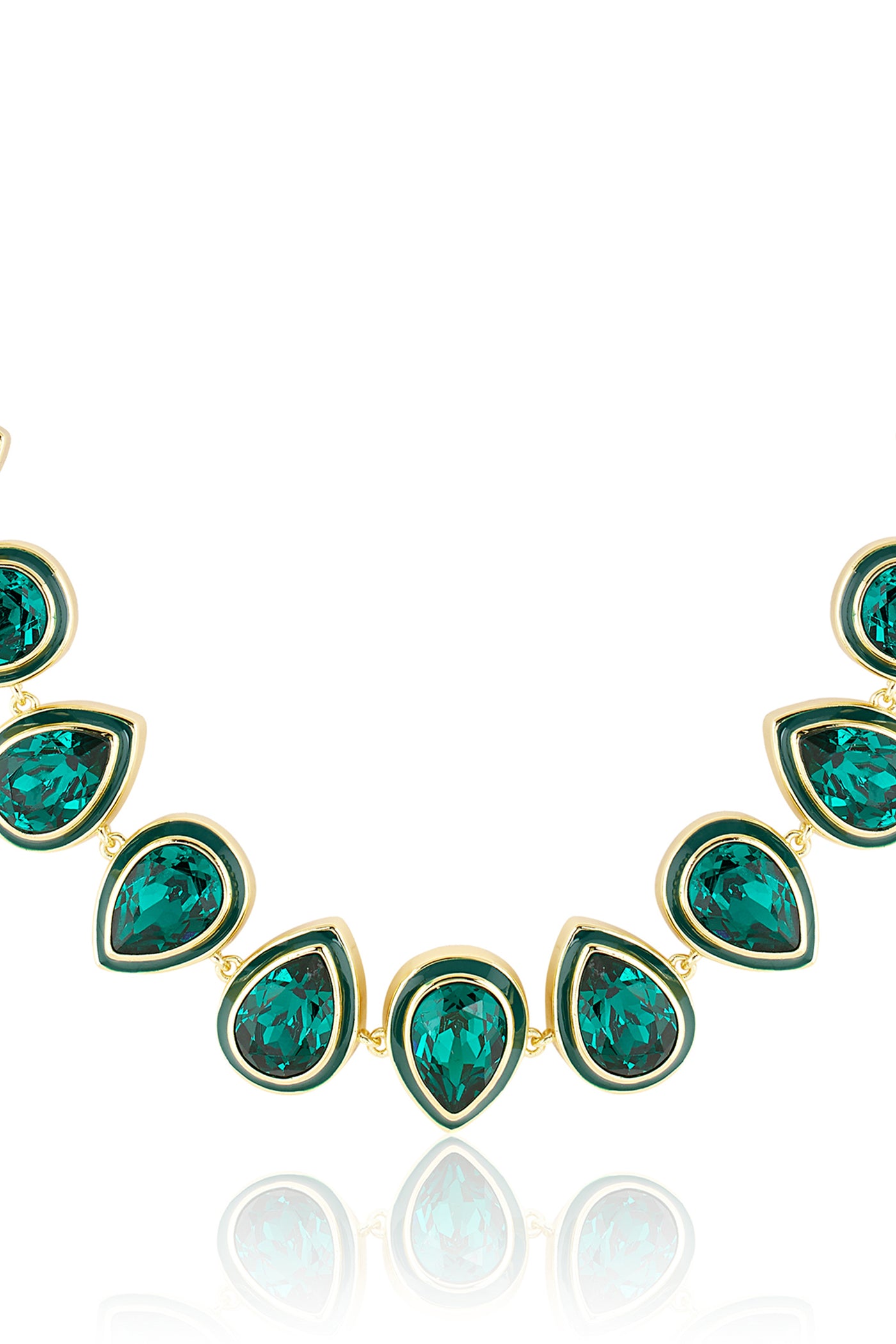 Isharya Green Crystal Galaxy Choker In 18Kt Gold Plated indian designer wear online shopping melange singapore
