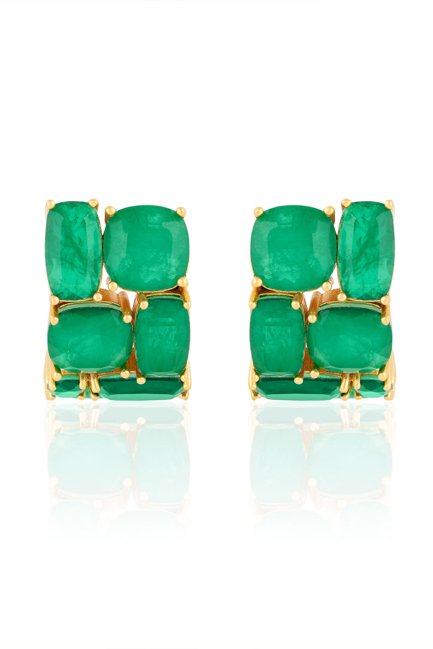 Isharya Heaps Of Emerald Hoops indian designer wear online shopping melange singapore