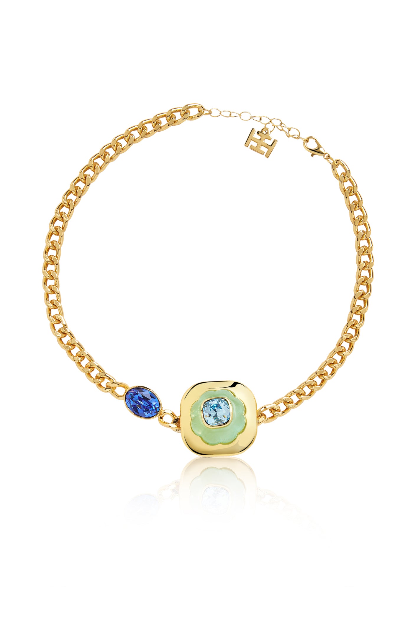 Isharya Into The Blue Statement Choker In 18kt Gold Plated indian designer wear online shopping melange singapore