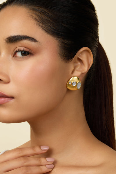 Isharya Joy Mirror Studs indian designer wear online shopping melange singapore