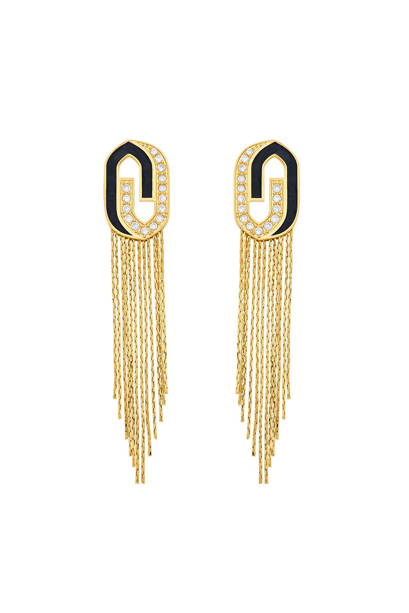 Isharya Just Jamiti Art Deco Tassel Earrings In 18Kt Gold Plated jewellery indian designer wear online shopping melange singapore