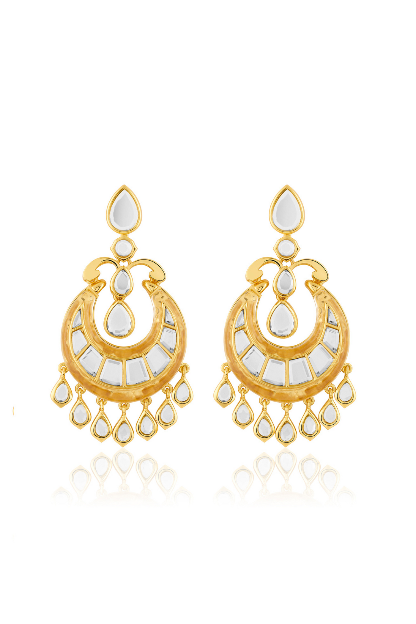 Mahenoor Moon Baalis In 18Kt Gold Plated Melange Singapore Online Shopping Indian Designer Wear