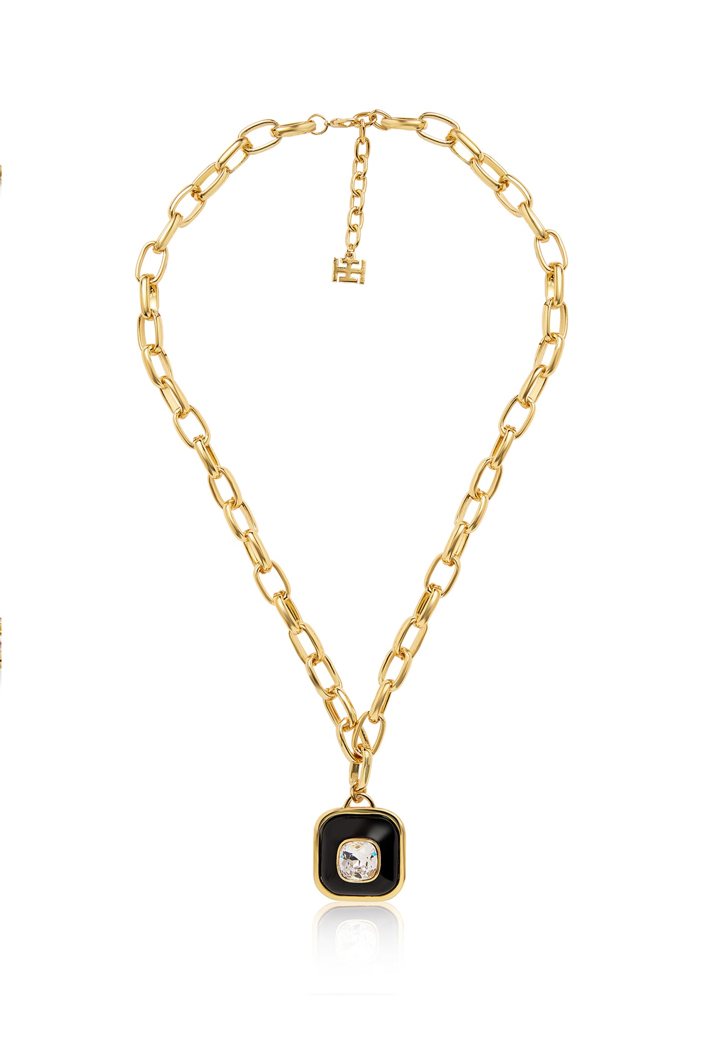 Isharya Medallion Chain Link Necklace In 18kt Gold Plated indian designer wear online shopping melange singapore