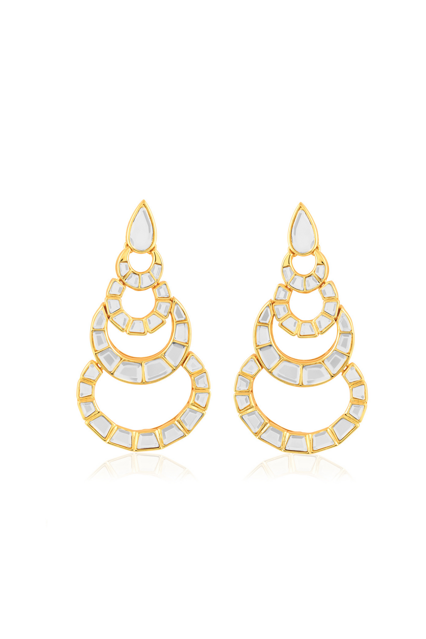 Mehrunisa Chandelier Earrings In 18Kt Gold Plated Isharya Indian Designer Wear Online Shopping Melange Singapore