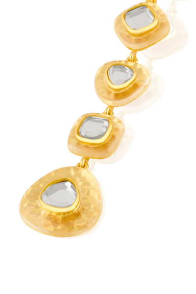 Mirror Boondein Danglers In 18Kt Gold Plated Isharya Indian Designer Wear Online Shopping Melange Singapore