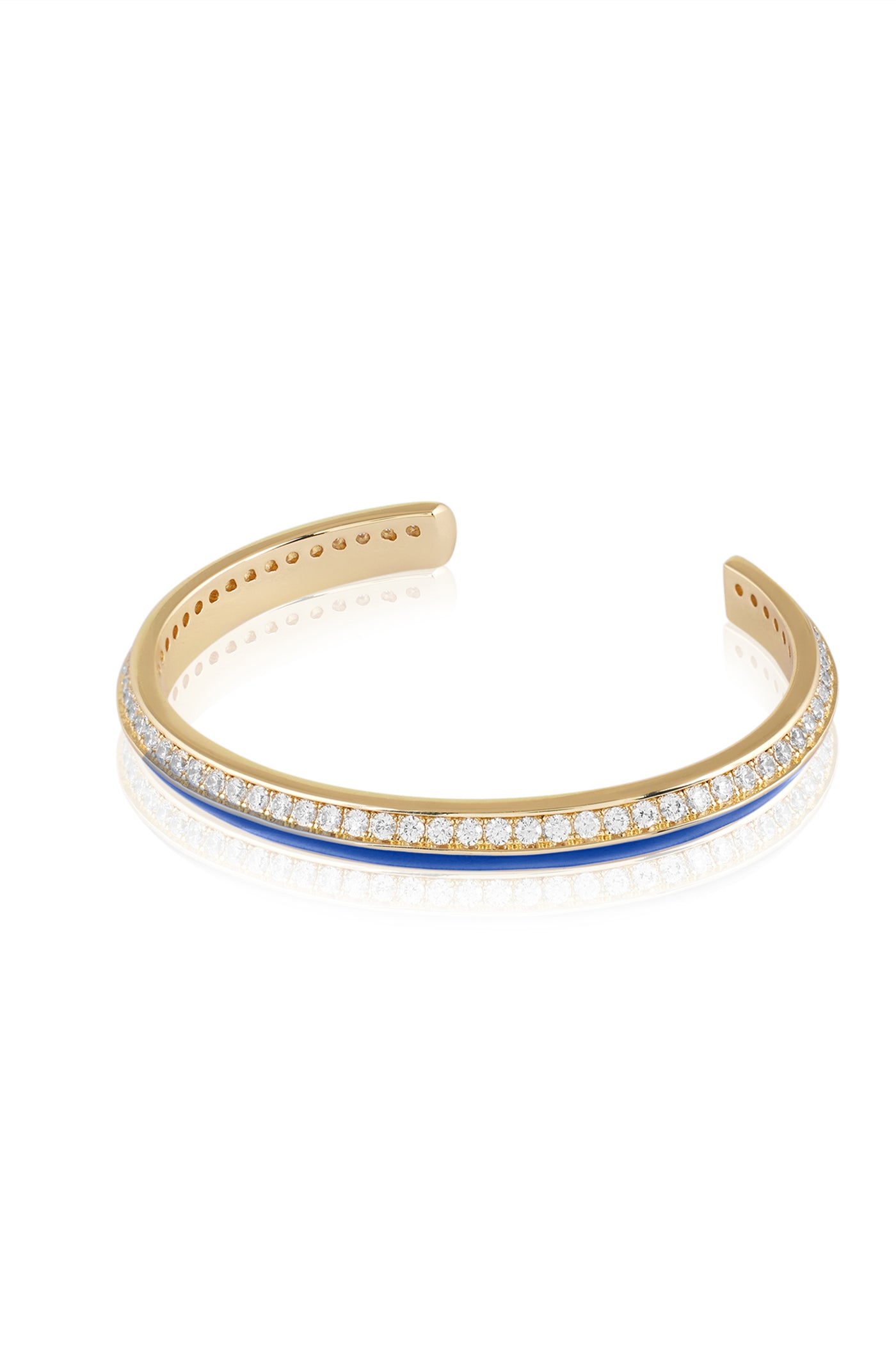 Isharya Navy Disco Cuff Bracelet 18Kt Gold Plated indian designer wear online shopping melange singapore