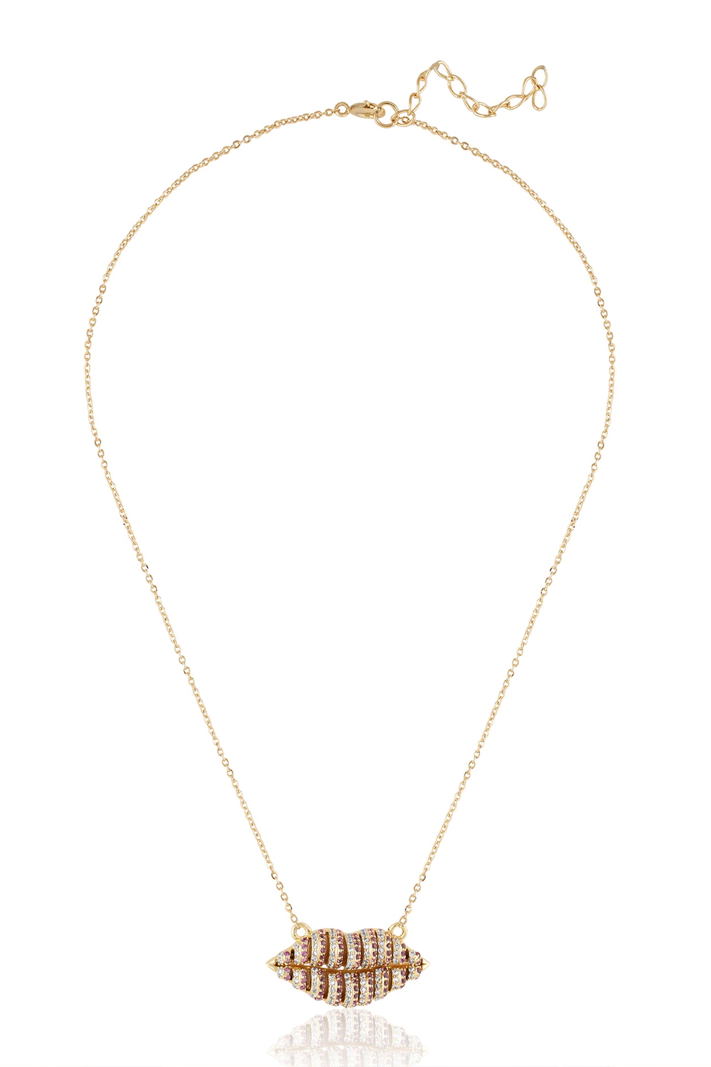 Isharya Party Pout Necklace 18Kt Gold Plated indian designer wear online shopping melange singapore
