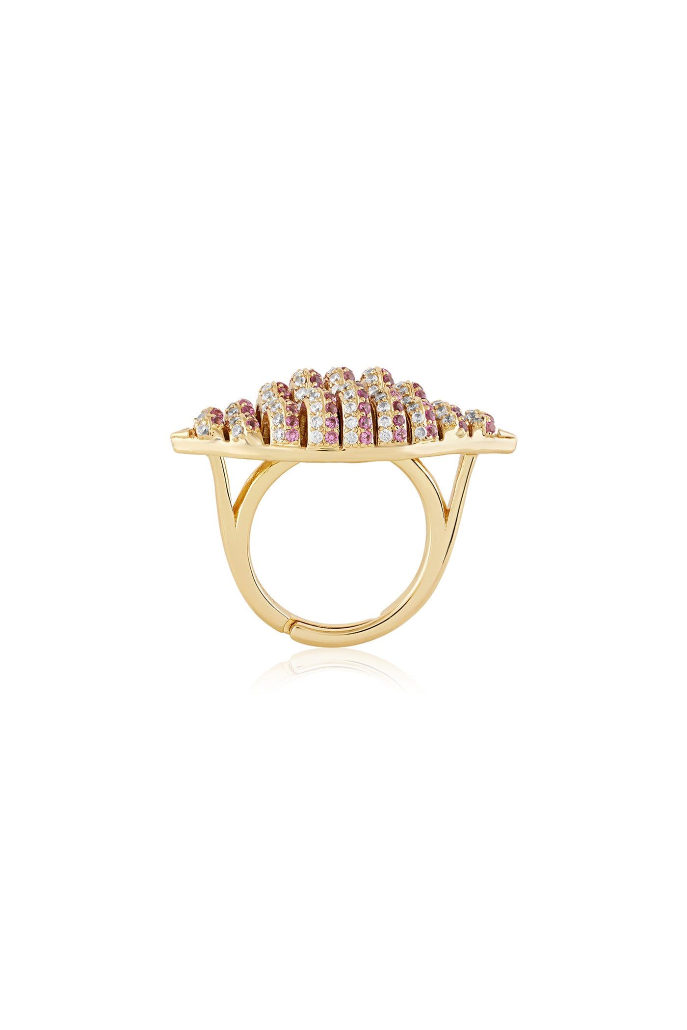 Isharya Party Pout Ring 18Kt Gold Plated indian designer wear online shopping melange singapore