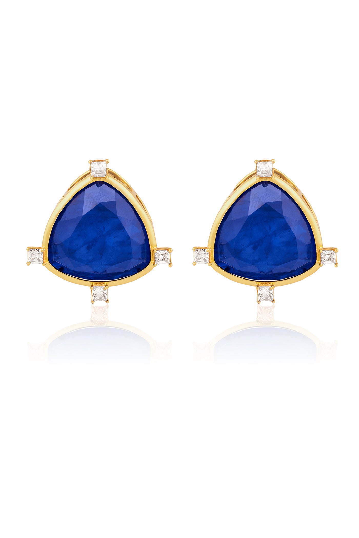 Isharya Petit Sapphire Studs indian designer wear online shopping melange singapore
