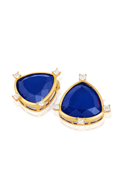 Isharya Petit Sapphire Studs indian designer wear online shopping melange singapore
