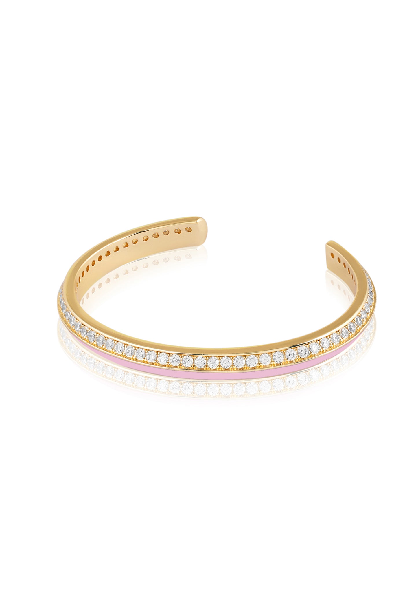 Isharya Pink Disco Cuff Bracelet 18Kt Gold Plated indian designer wear online shopping melange singapore