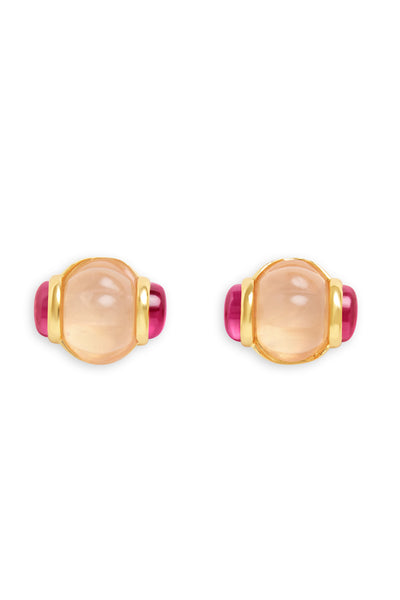 Isharya Pretty In Pink Studs In 18kt Gold Plated indian designer wear online shopping melange singapore