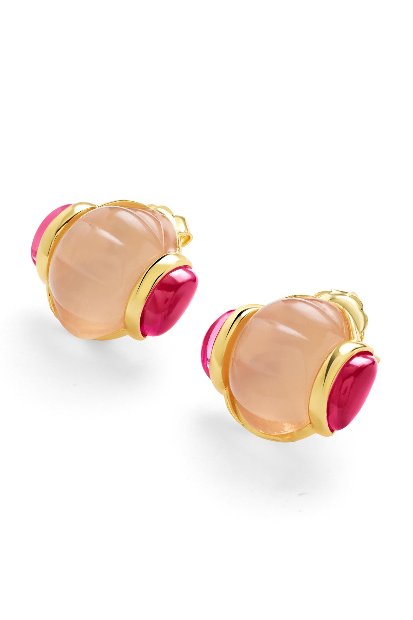 Isharya Pretty In Pink Studs In 18kt Gold Plated indian designer wear online shopping melange singapore