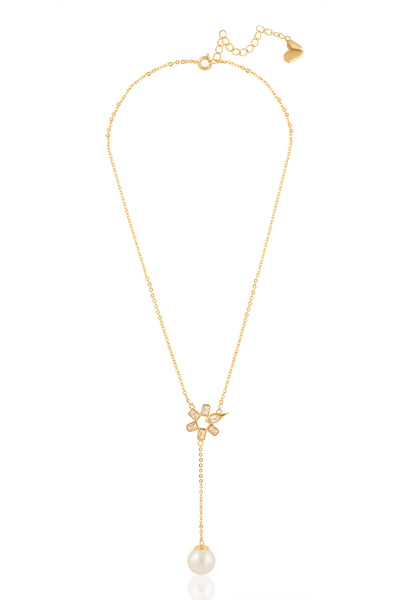 Isharya Punk Tennis Y Necklace In 18Kt Gold Plated indian designer wear online shopping melange singapore
