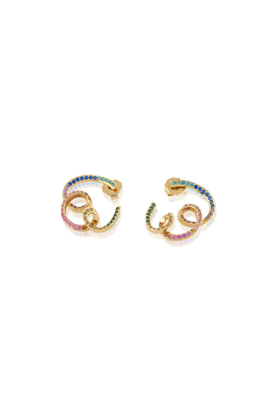 Isharya Rainbow Reverie Earrings 18Kt Gold Plated indian designer wear online shopping melange singapore