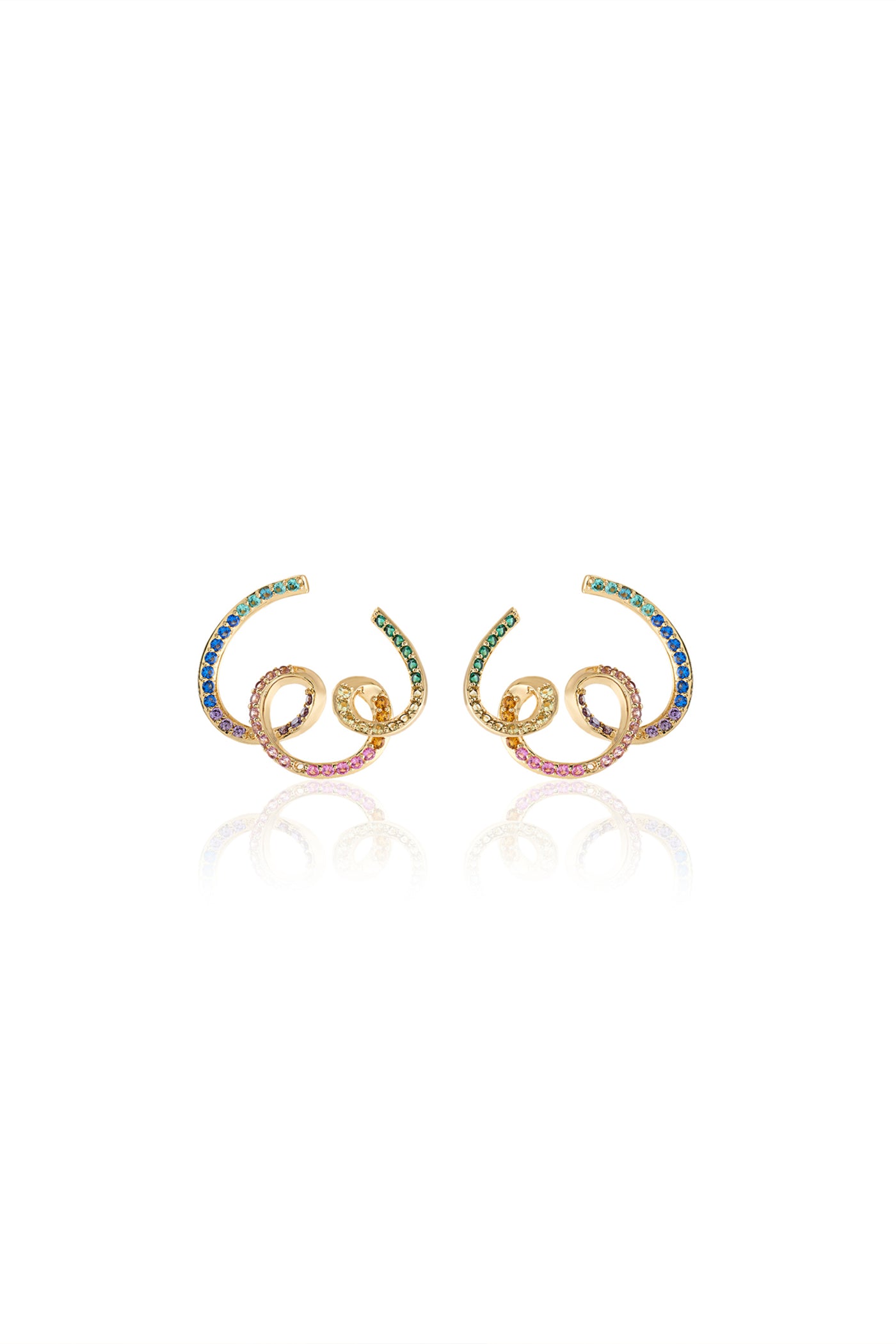 Isharya Rainbow Reverie Earrings 18Kt Gold Plated indian designer wear online shopping melange singapore