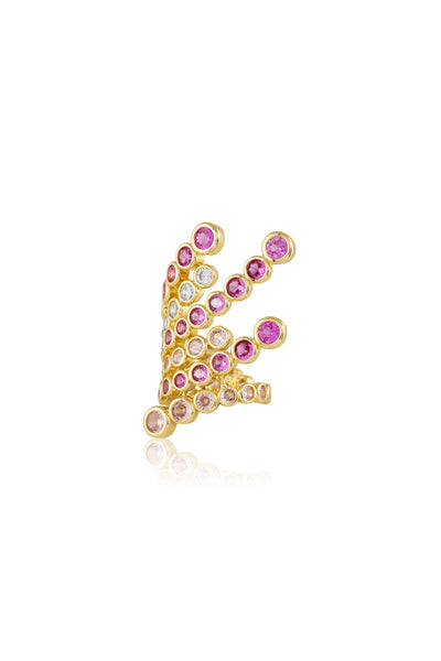 Isharya Red Crystal Galaxy Ring In 18Kt Gold Plated indian designer wear online shopping melange singapore