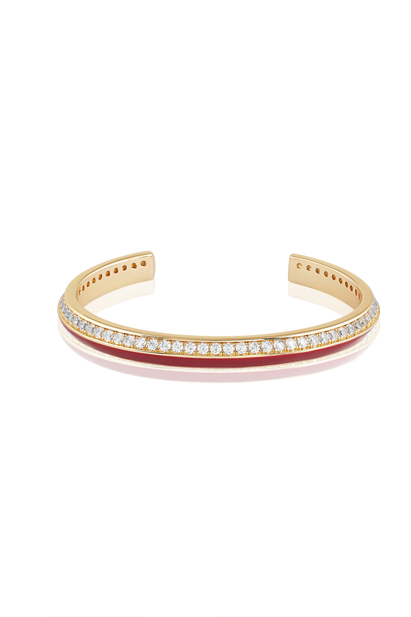 Isharya Ruby Disco Cuff Bracelet 18Kt Gold Plated indian designer wear online shopping melange singapore